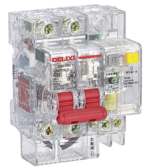 DZ47TRLE Transparent Miniature Earth Residual Current Circuit Breaker