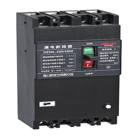 DZ20L-250 Residual Current Operated Circuit Breaker