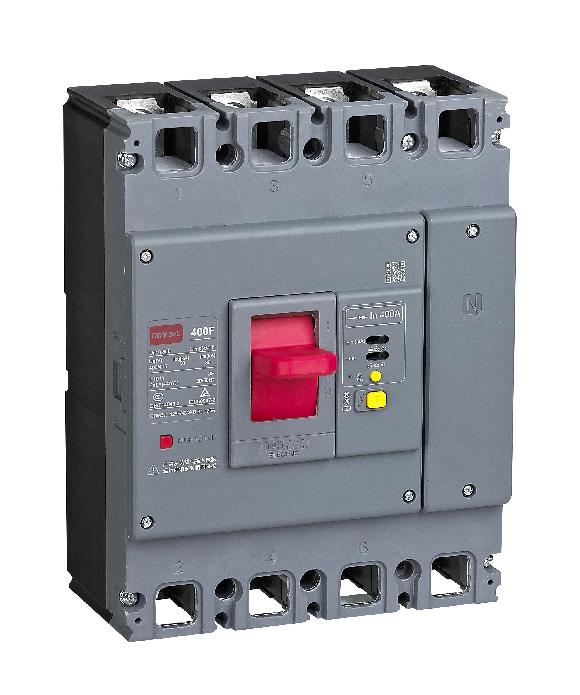 CDM3vL-U3 Residual Current Operated Circuit Breaker